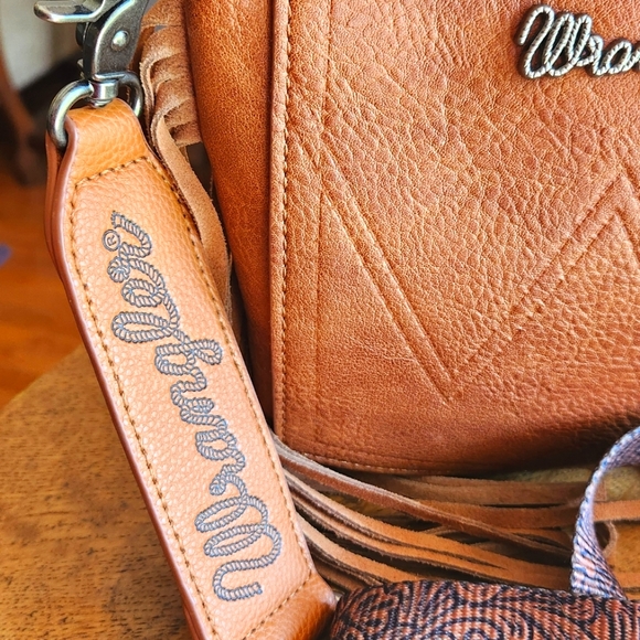 Wrangler Handbags - Wrangler crossbody tooled and fringed purse NWOT